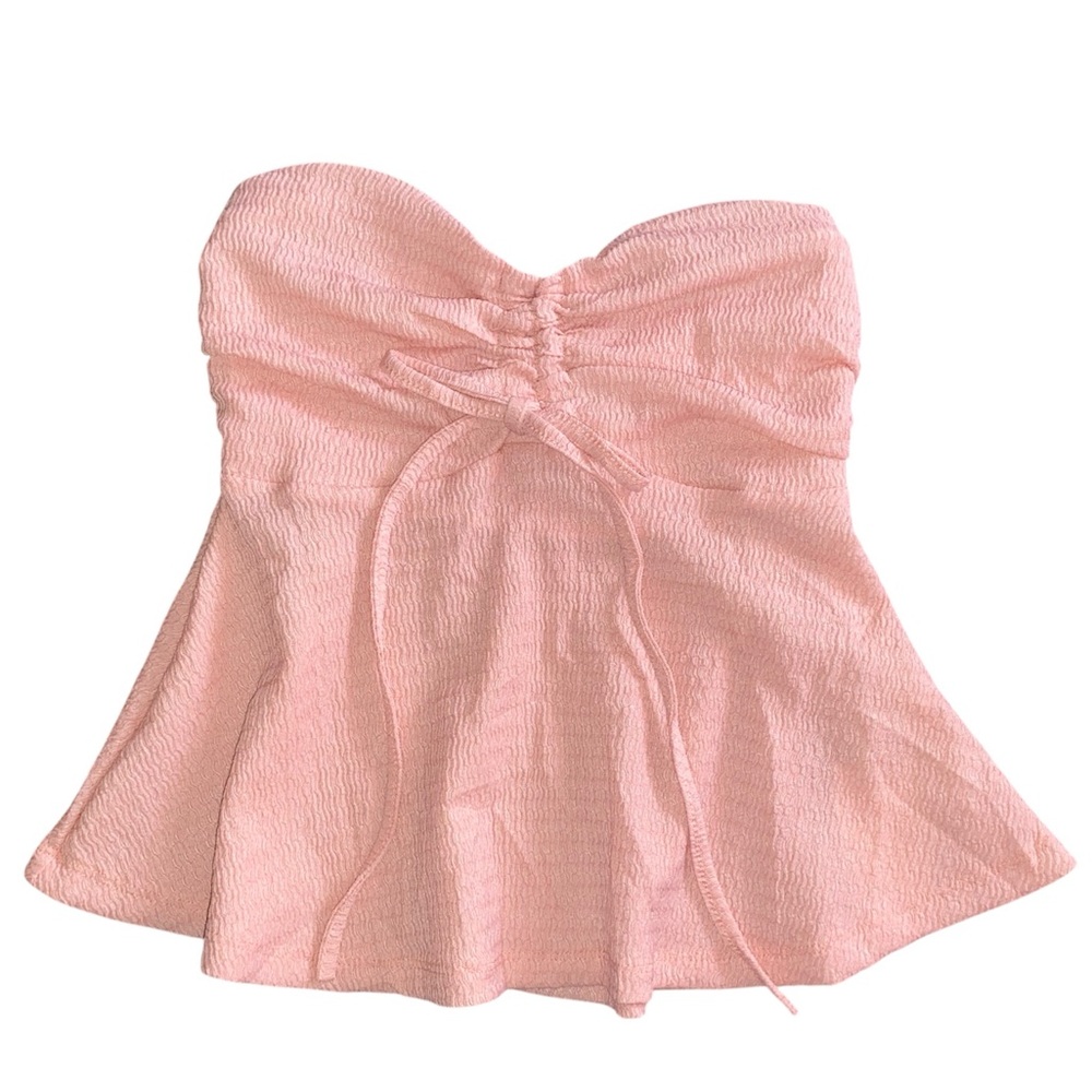 Pink Strapless Top